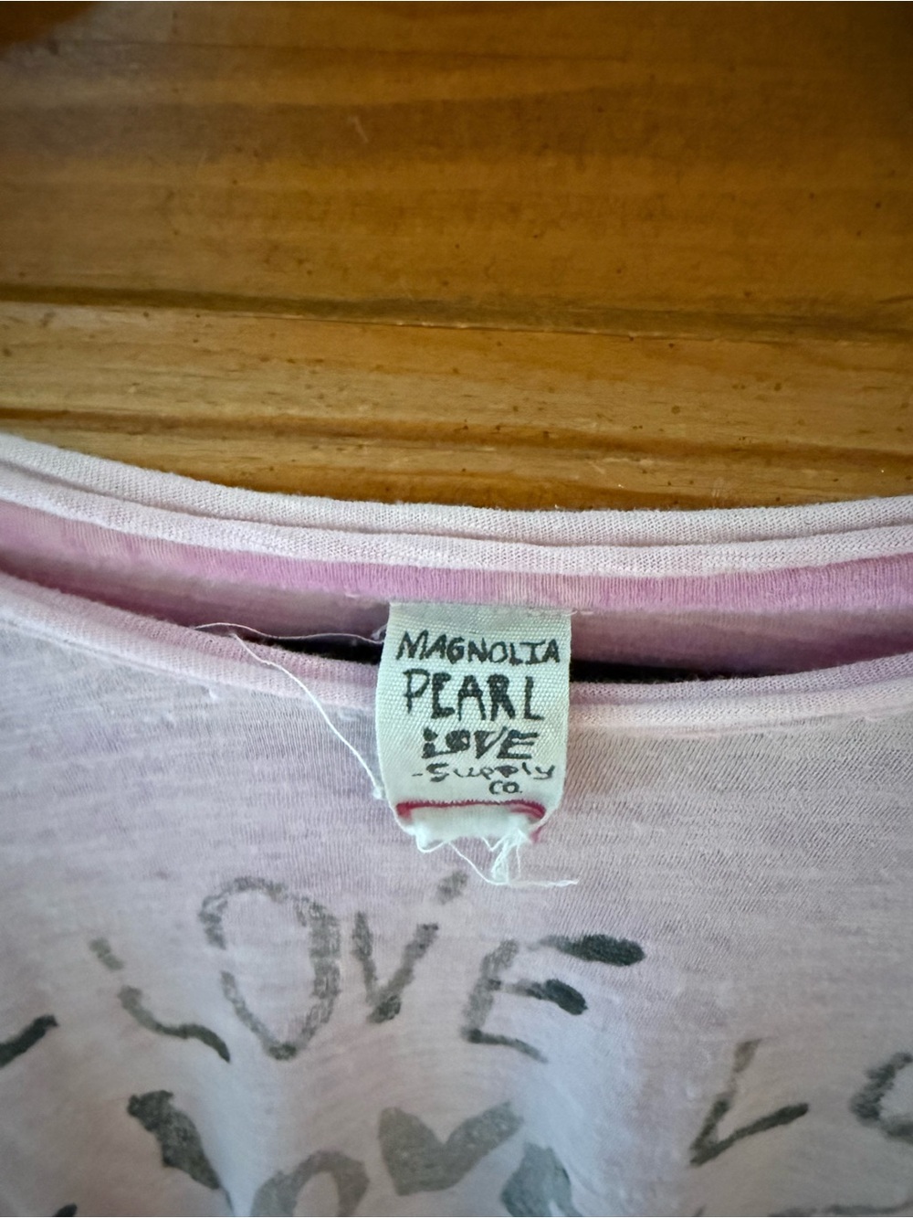 Magnolia Pearl Light Pink "LOVE" Graphic Short Sleeve Tee - Picture 2 of 6
